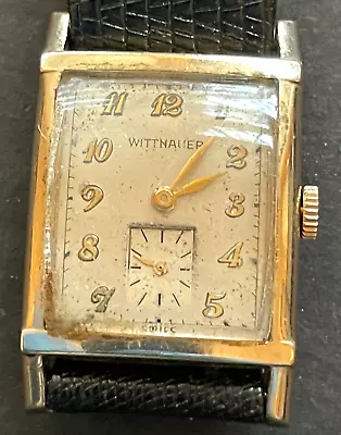 Vintage Wittnauer Cal 9WN Men's Watch Parts/Repair GF Case 17j 9 WN Swiss • $29.95