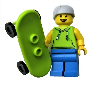 £5.29 • Buy Genuine Lego City Minifigure - Skateboarder Guy
