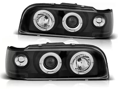 Volvo 850 1992 1993 1994 1995 1996 Headlights Lpvo04 Angel Eyes Black • $380.23