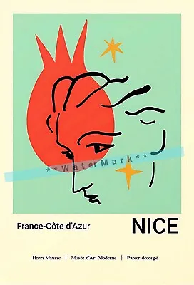 Cote D' Azur Nice French Riviera Vintage Poster Print Retro Style Matisse Art • $21.58