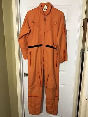 VTG 1960's Orange Mens Flying Coveralls - Flight Suit  V60 • $59.99