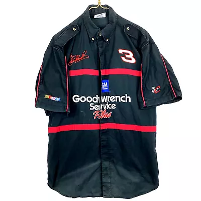Vintage Dale Earnhardt Shirt Medium Nascar Chase Authentics Button Up Mechanic • $33.99