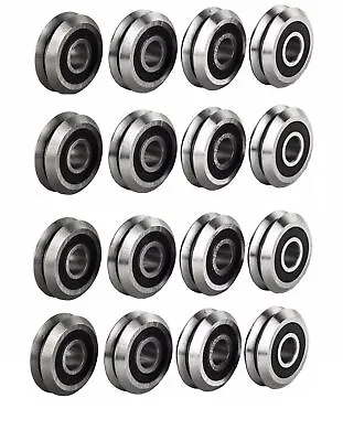 $76.25 • Buy RM2-2RS 3/8 Inch V Groove Roller Bearing Rubber Sealed Line Track (20PCS)