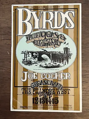 1960’s Byrds Band At The Fillmore San Francisco Postcard Pacific Gas Electric • $29.95