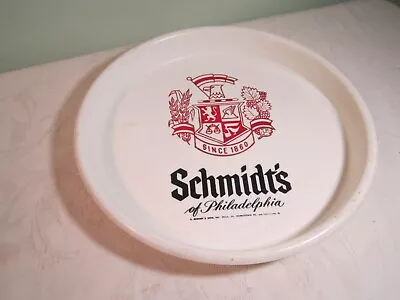 Vintage Schmidt's Of Philly Beer Round Plastic Serving Tray - Advertising • $12.99