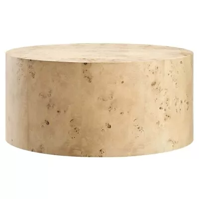 Cosmos 35  Round Burl Wood Coffee Table Natural Burl • $508.54