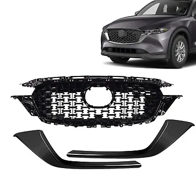 Fits Mazda CX5 CX-5 2022-2023 Front Grille/Front Grille Molding Trim Gloss Black • $265.99