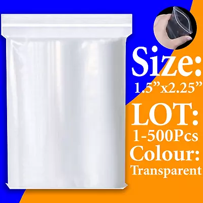 Grip Seal Bags Self Resealable Clear Polythene Poly Plastic Zip Lock MIX LOT • £0.99