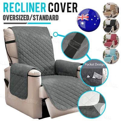 Recliner Sofa Chair Cover With NonSlip Strap Couch Cover Slipcover Pet Protector • $10.99