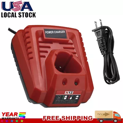 Rapid Charger For Milwaukee M12 12 Volt 48-11-2401 48-59-1201 XC Li-ion Battery • $15.92