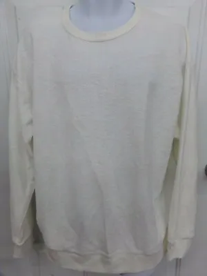 $26.99 • Buy H&M Label Of Graded Goods LOGG Mens Size L Ivory Long Sleeve Pullover Shirt NEW
