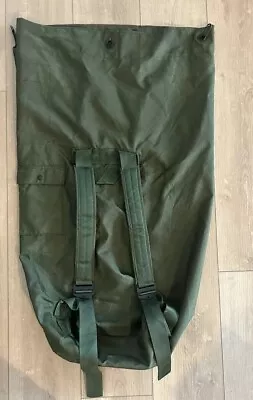 Military US Army  OD Green Canvas Duffle/ VINTAGE Laundry Bag Rucksack BackPack • $15