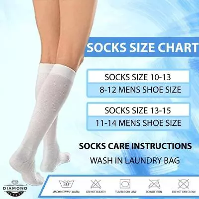 Men's Diabetic Over The Calf  CREW SOCKS ”circulatory Health ~OTC~Knee High  NEW • $24.99