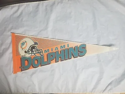Vintage Miami Dolphins Wincraft Felt Pennant 12” X 30” NFL Football  • $18.61
