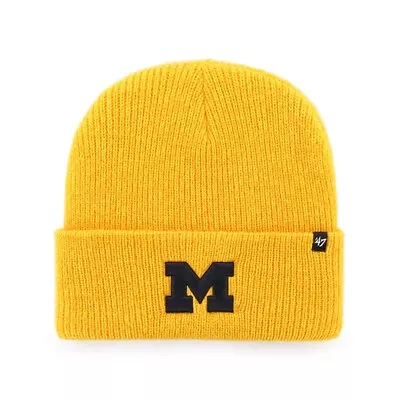 Michigan Wolverines 47 Brand Brain Freeze Cuff Knit Beanie - Yellow • $29.95