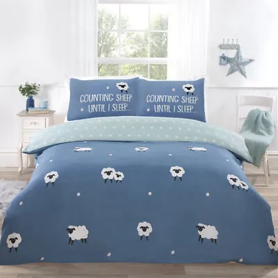 £15.99 • Buy Counting Sheep Warm Soft Microfibre Duvet Cover Set