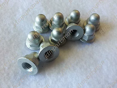 10 Pack -Volvo License Plate Mounting Nut Silver/Grey Acorn Metric 6MM   #985941 • $27.95