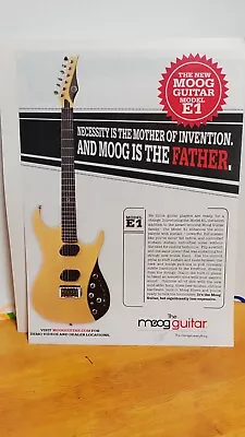 Moog Electric Guitar E1  Guitar  2009 Print Ad - 11 X 8.5 -  5 • $6.25