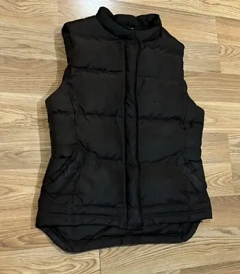 J Crew Puffer Vest Brown Sleeveless Down Full Zip Warm Cozy Casual Womens Small • $29.92