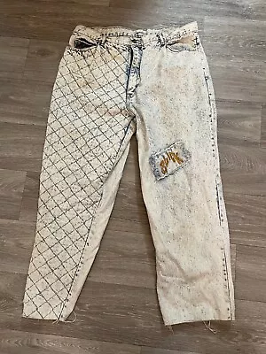 Vintage Slick Jeans Acid Wash Denim Men's 36x27 Length 80’s Skate Y2K • $67.99