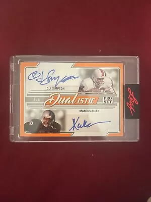 2022 Leaf Pro Set O.J. Simpson/Marcus Allen Dual Auto Auto 3/6 • $56