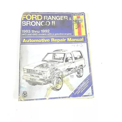 Vintage 1983-1992 Ford Ranger Bronco Ii Chilton Auto Repair Service Manual Guide • $10.48