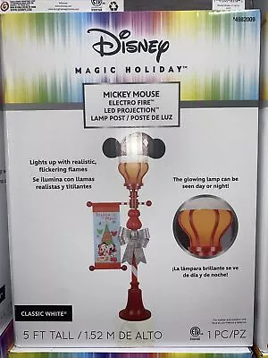 Disney Mickey Mouse Christmas 5-ft Projection Lamp Post Yard Decoration New • $89.99