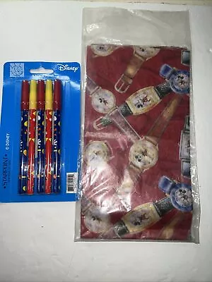 Mickey Mouse Pen Lot With Paper Disney • $12