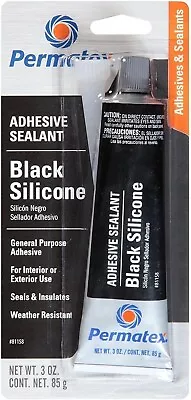 Permatex 81158 Black Silicone Adhesive Sealant 3 Oz. Tube Pack Of 1 • $7.90