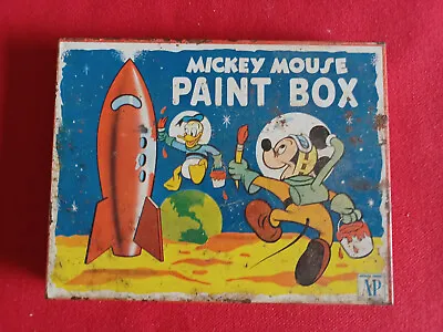 Mickey Mouse Paint Box - Vintage Tin With Paints Still Inside - 1952 • $20