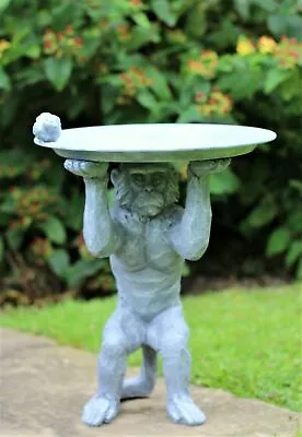 £24.95 • Buy Monkey Statue Bird Bath Garden Ceramic Feeder Effect Outdoor Xmas Indoor Gift