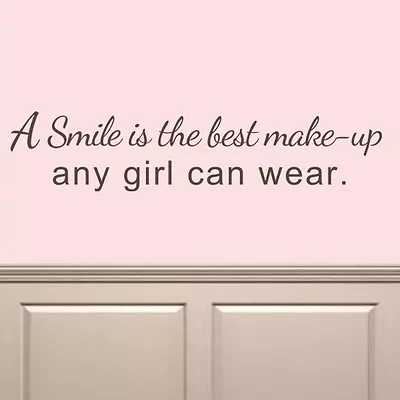 Marilyn Monroe Wall Decal Smile Is The Best Make-Up Quote Vinyl Teen Girl Decor • $11.98