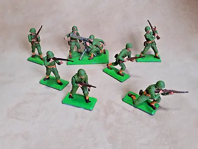 £15.99 • Buy Britains 1/32 Deetail 1971 WW2 US Infantry (1st Issue) -full Set 6 + Mortar
