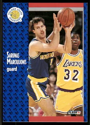 1991-92 Fleer #68 Sarunas Marciulionis • $1.79