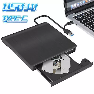 Laptop Desktop PC Windows 11/10 Linux Mac OS External CD/DVD Drive Burner Player • $27.99