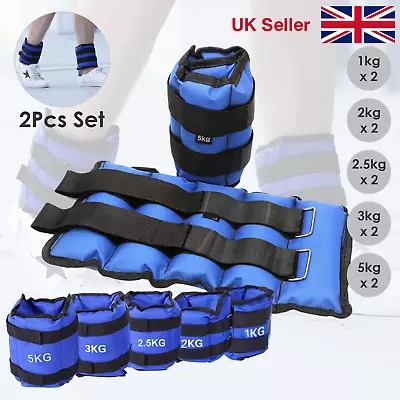 Ankle Wrist Leg Weights Straps Running Exercise Fitness Gym Strength Training • £8.99