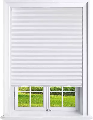 Pleated Window Paper Shades Light Filtering Blinds White 36 X 69 (Pack Of 6 Te • $28.17