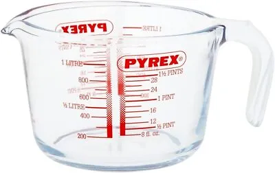 PYREX Glass Measuring Jug 1l 1 Litre Transparent • £6.98