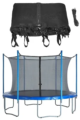 Replacement Trampoline Enclosure Surround Safety NET ONLY 8 10 12 13 14 15 16 Ft • £73.99