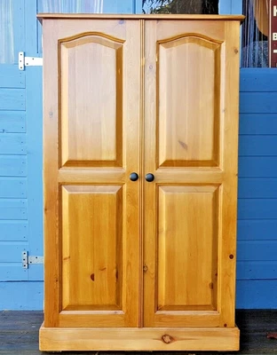 £164 • Buy Shelved Cupboard - Kitchen Larder - Cabinet - Linen Press - Rustic Pine
