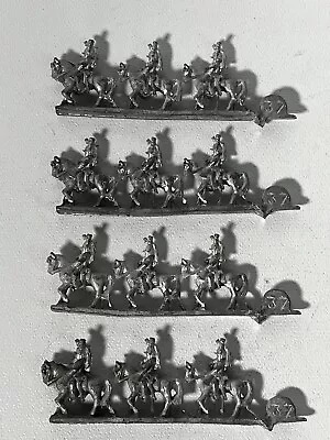 Set Of 4 Miniature Metal Soldiers On Horseback/Cavalry #37 • $9.95