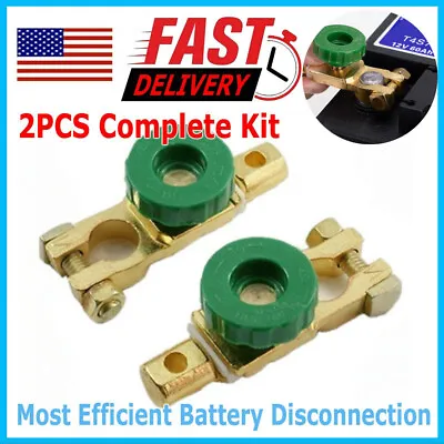 2PCS Car Battery Terminals Quick Disconnect Boat Top Post Off Master Kill Switch • $8.79