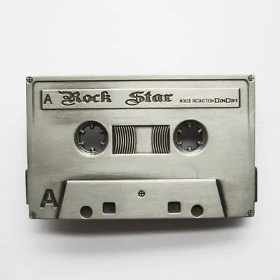 Cassette Tape Rock Star Old School Music Metal Fashion Belt Buckle • $9.99