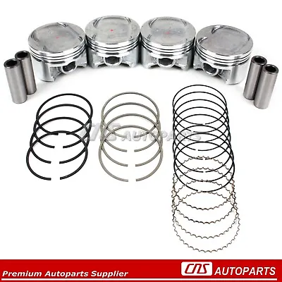 Pistons & Rings Set Fits 96-00 Honda Civic Del Sol 1.6L D16Y D16Y5 D16Y7 D16Y8 • $351.96