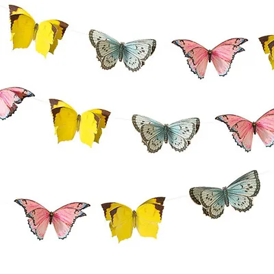 £8.50 • Buy LARGE BUTTERFLY BUNTING Garland Birthday Home Garden Wedding Party Decoration