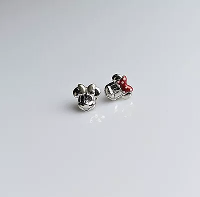 925 Sterling Silver Earrings - Kids Earrings - Minnie Mouse - Cute Earrings • $18.65