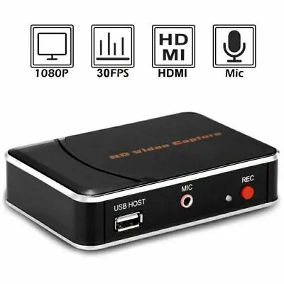 HDMI Video Capture Card Game Record Save To USB Disk For PS4 Xbox One WiiU1080P • £55.19