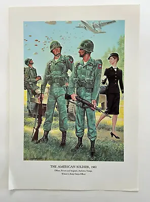 Vintage Military Art Print The American Soldier 1963 Officer Private & Sergeant • $13.75