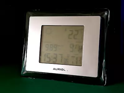 £12.99 • Buy Auriol Weather Station Display Pressure Temperature Alarm Clock Date Month Time