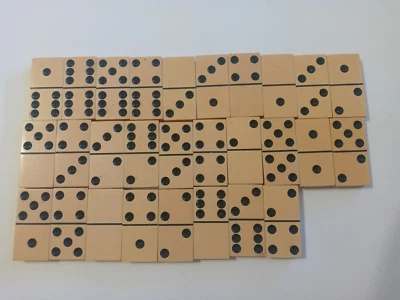 $29.95 • Buy Set Of 28 Antique Plastic Dominoes Butterscotch Color